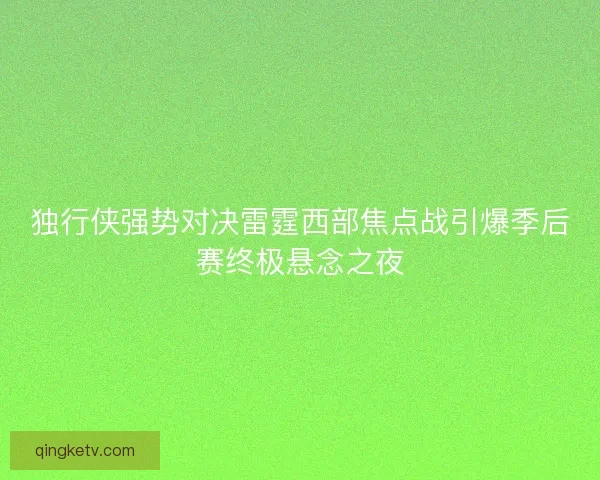 独行侠强势对决雷霆西部焦点战引爆季后赛终极悬念之夜