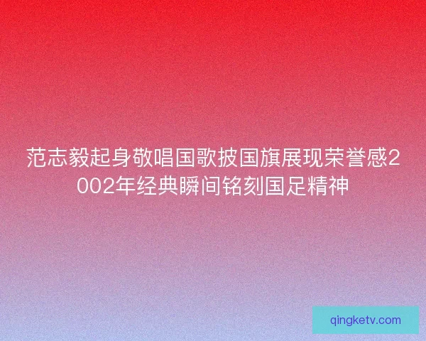 范志毅起身敬唱国歌披国旗展现荣誉感2002年经典瞬间铭刻国足精神