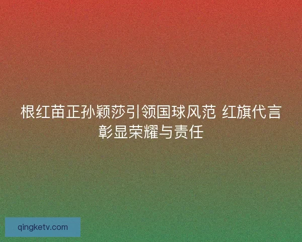 根红苗正孙颖莎引领国球风范 红旗代言彰显荣耀与责任 根红苗正孙颖莎引领国球风范 红旗代言彰显荣耀与责任
