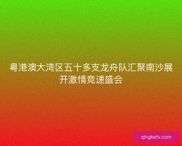 粤港澳大湾区五十多支龙舟队汇聚南沙展开激情竞速盛会 粤港澳大湾区五十多支龙舟队汇聚南沙展开激情竞速盛会